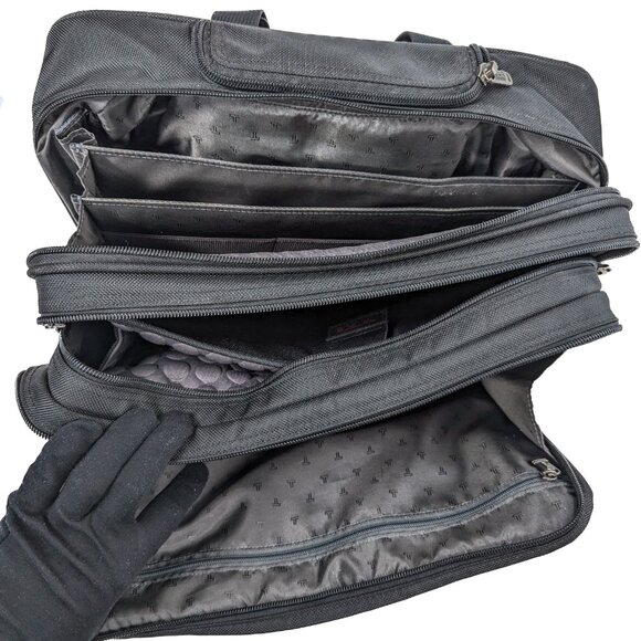 TUMI $900 Ballistic Alpha Deluxe Rolling Expandable Dual Laptop Luggage - Picture 13 of 16